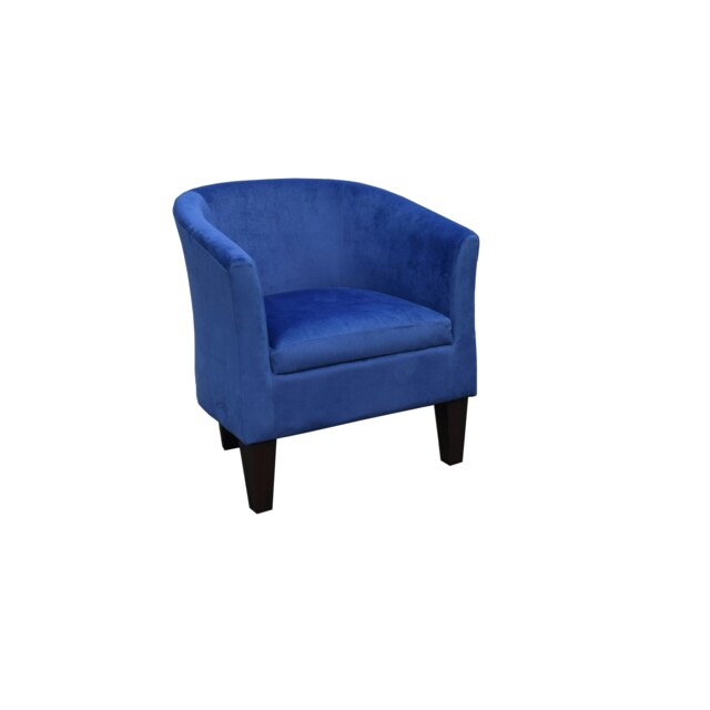 Brushed Velvet Tub Chair In Blue