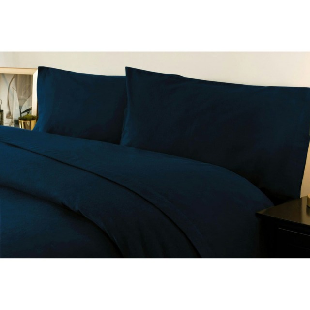 Belledorm Brushed Cotton Fitted Sheet - Navy - Double