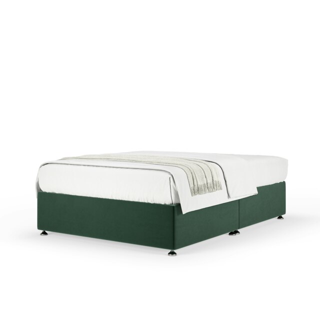 Memory Maestro Memory Foam Green Plush Velvet Divan Set Super King