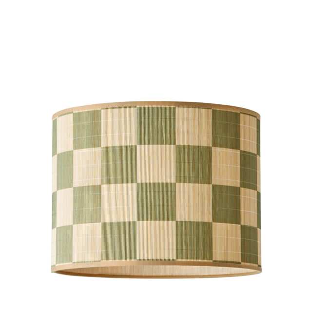 ValueLights Lori Green Checkerboard Bamboo Shade