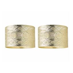 ValueLights Casablanca Pair Gold Easy Fit Metal Shades