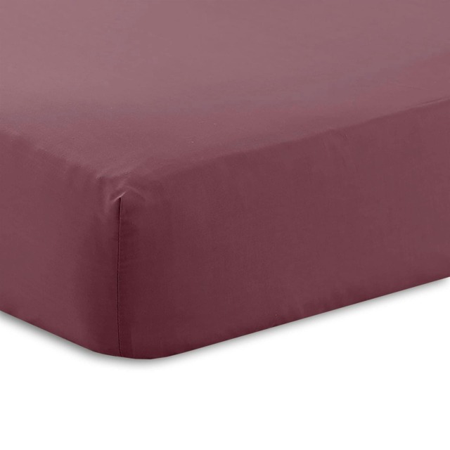 "Percale Extra Deep 16"" Fitted Sheet - Plum - Single"