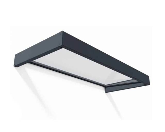 Patio Cover Sophia Door Awning Canopy 2150 Clear - Acrylic - L215 x W95 x H17 cm - Grey
