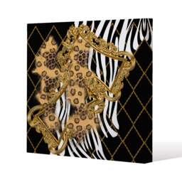 Zebra & Baroque (Canvas Print) / 90 x 90 x 4cm Multi