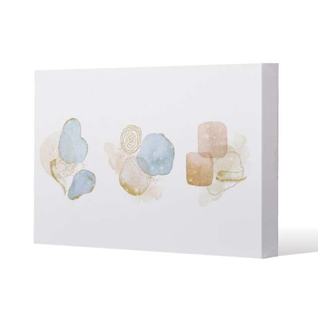 beige watercolor illustration & elements (Canvas Print) / 31 x 41 x 4cm Multi