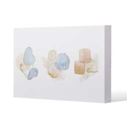 beige watercolor illustration & elements (Canvas Print) / 31 x 41 x 4cm Multi