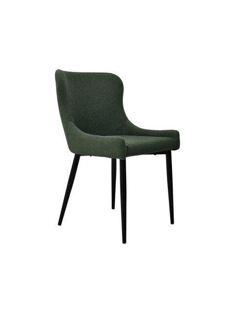 Bentley Designs - Rubens - Dining Chair in Green Boucle Fabric (Pair)