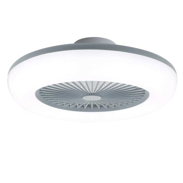 Living and Home Round LED Ceiling Fan Light with Remote - Grey