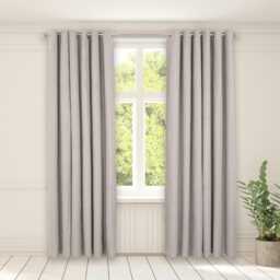 OHS Textured Woven Eyelet Curtains, 66x72'' - Silver