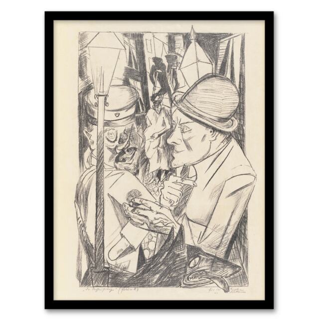"War Veteran The Way Home Max Beckmann Framed Wall Art Print 12X16"""