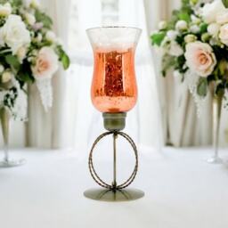 13 Inch Candle Holder - L14 x W14 x H40 cm - Gold Multi