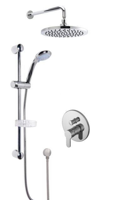 Balterley Contemporary Concealed Shower Valve Set Round - Manual Valve + Slide Rail Kit - A3082