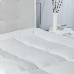 10cm Extra Thick Microfibre Soft Touch 4 Inch Mattress Topper White Super King