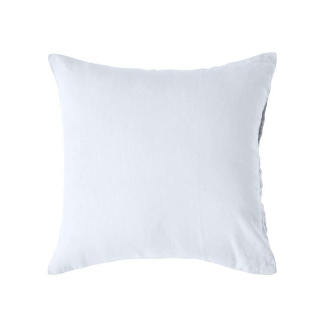 Homescapes White European Size Linen Pillowcase - 40 x 40 cm White