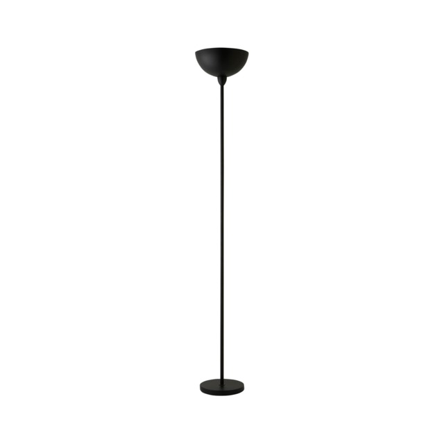 ValueLights Forseti Matte Black Floor Lamp and Bulb