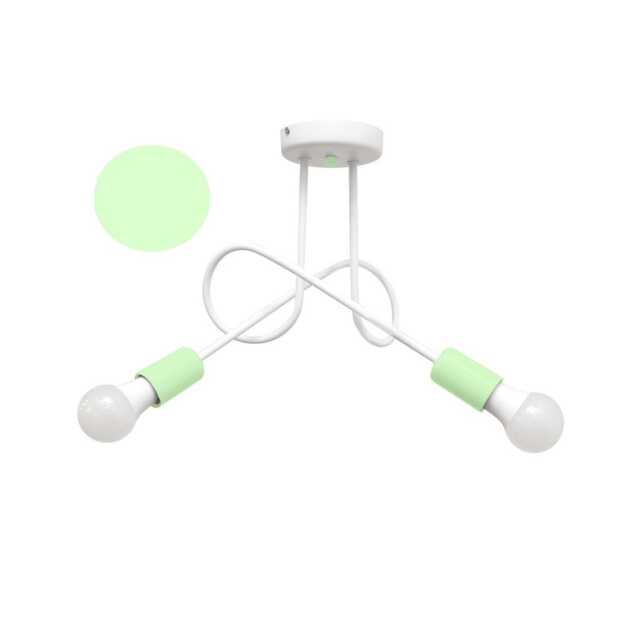 Oxford Multi Arm Semi Flush Ceiling Light White, Minth 38cm