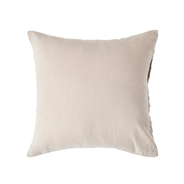 Homescapes Natural European Size Linen Pillowcase - 40 x 80 cm Cream