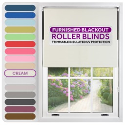 Blackout Roller Blind 80cm Wide x 165cm Long Cream Cream