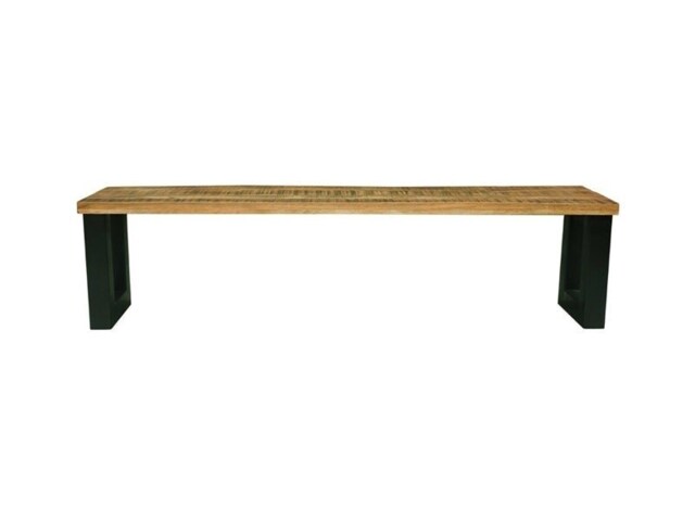 Induse Bench - Mango Wood/Iron - L44 x W140 x H45 cm - Mango PP Saw Finish Brown