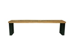 Induse Bench - Mango Wood/Iron - L44 x W140 x H45 cm - Mango PP Saw Finish Brown