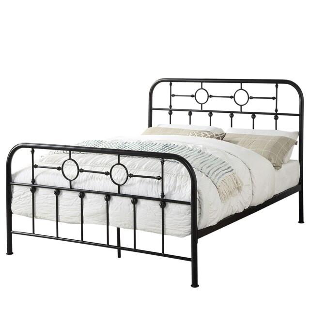 Ware Victorian Industrial Design Black Metal Bed Frame(King) Black Black King