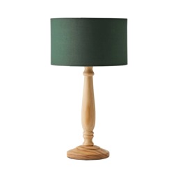 ValueLights Victoria Light Wood Table Lamp Green Shade Brown Green
