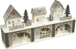 St Helens Wooden Xmas Scenery with LED light