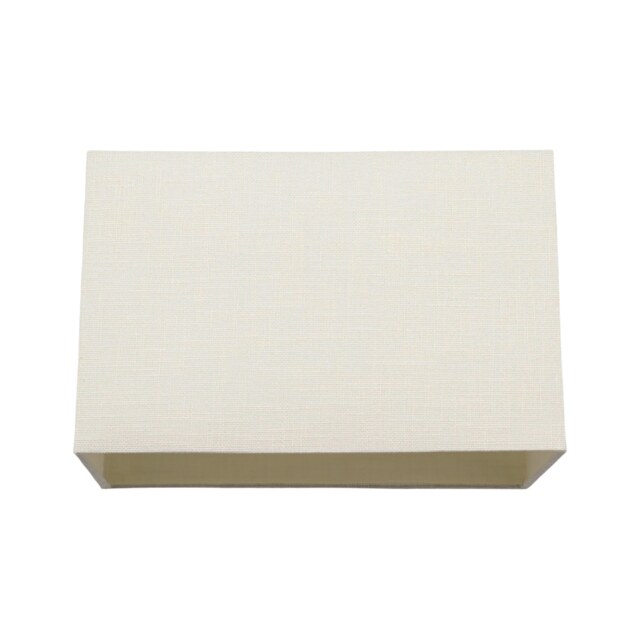 Large Rectangular Cream Linen Fabric Lamp Shade for Table and Floor Lamp Bases Cream Cream 1