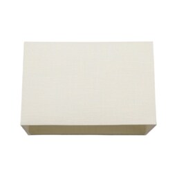 Large Rectangular Cream Linen Fabric Lamp Shade for Table and Floor Lamp Bases Cream Cream 1