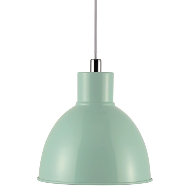 Nordlux Pop Indoor Pendant Light Green Metal E27 White Inner - Mains Powered, IP20
