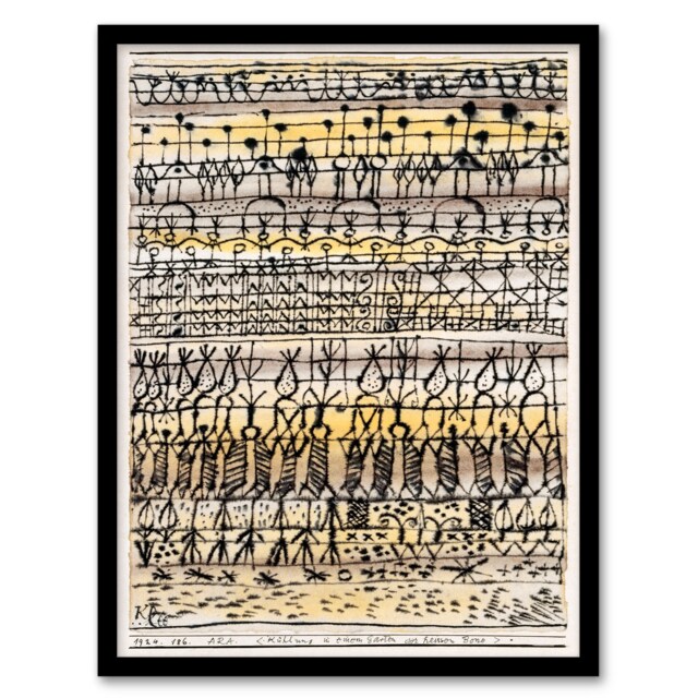 Paul Klee Framed Wall Art Print Cooling in a Hot Zone Garden Abstract Home Décor