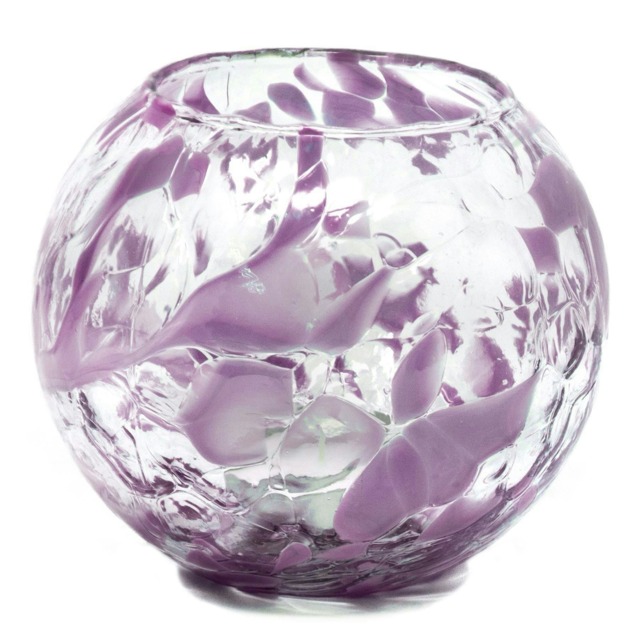 Milford Collection Tealight Holder April Birthstone Friendship Nightlight Amethyst Small