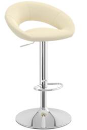 Serene Cream Breakfast Bar Stool Height Adjustable White Cream
