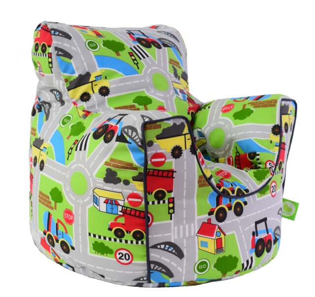 Bean Lazy Road Map Bean Bag Armchair Child Teen Size