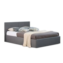 4ft6 Double Fabric Gas Lift Ottoman Bed In Grey