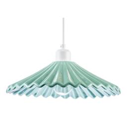 Emerald Green Nova Gloss Ceramic Pendant Light Shade with Rippled Body
