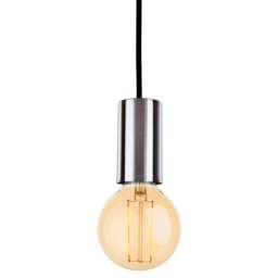 Berkeley 1 Light Ceiling Pendant Brushed Steel, E27