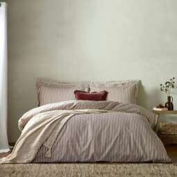 Yard Hebden Mélange Stripe Cotton Double Duvet Cover Set Multi Double