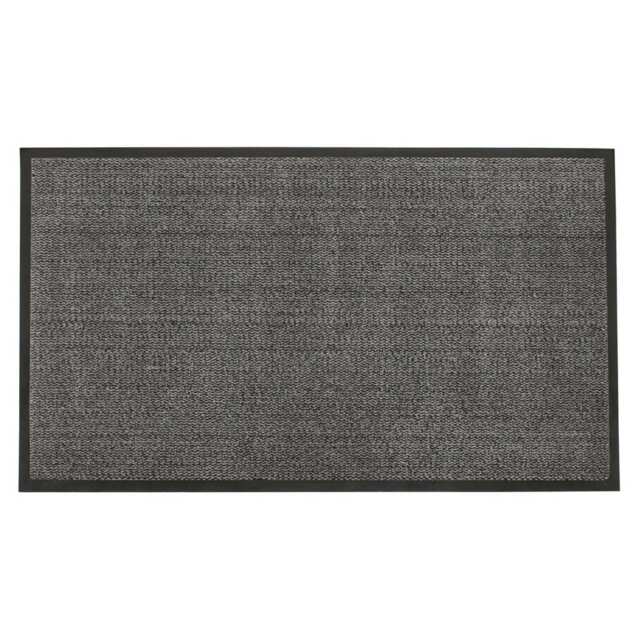 JVL Grey Black Heavy Duty Barrier Door Floor Mat, 80x120cm