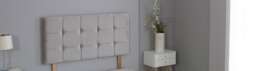 "Silver Plush Velvet Cube Headboard 3ft 20inch Silver 3FT Single 26""inch Headboard"