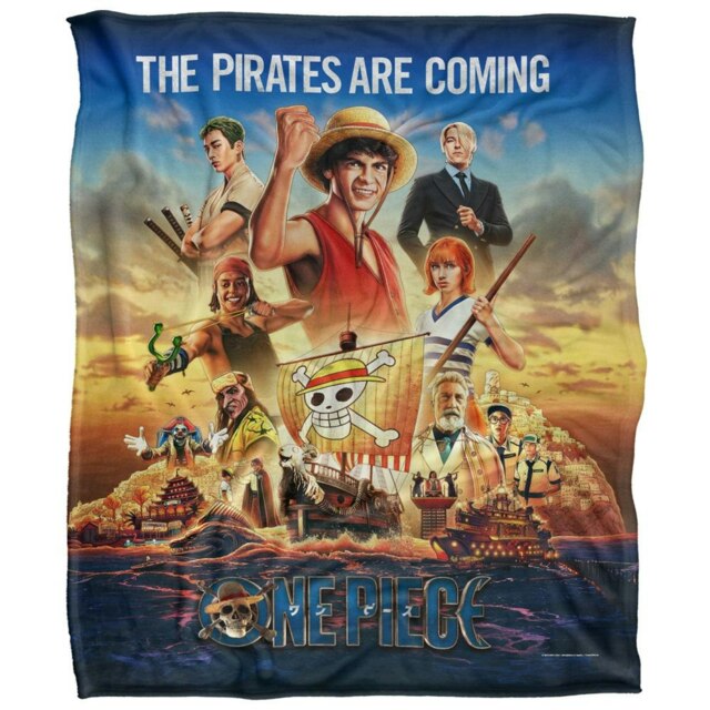 One Piece The Pirates Are Coming Group Shot Blanket - Multicoloured - One Size