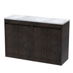 Balterley Chartley 4 Door Vanity Unit with Bellato Worktop, 1200mm, Slate