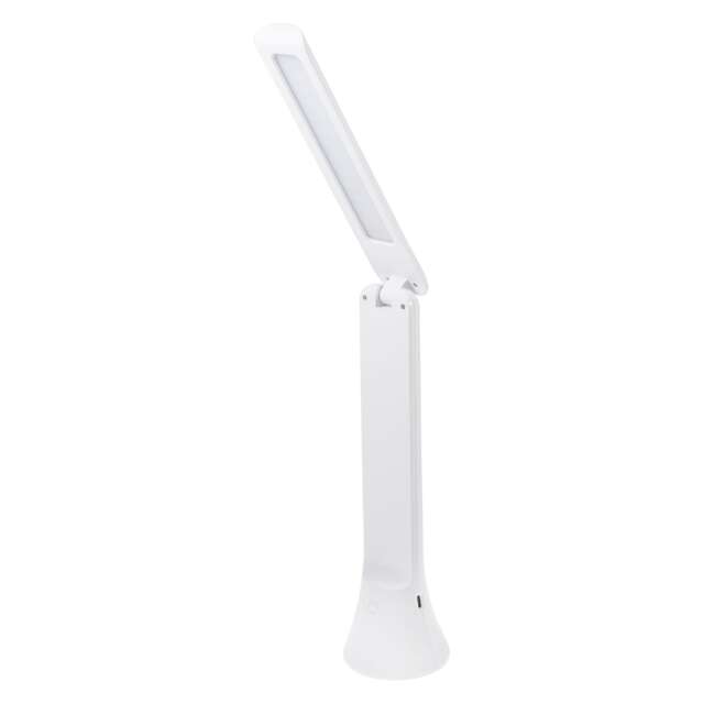PURElite 2in1 Lamp & Torch - Table & Desk Light, Rechargeable LED Bulbs, 180 degree Adjustable Angle for Reading & Crafts White