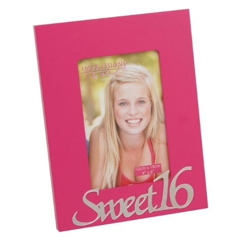 Sweet 16 - Glass Mirror Motif Photo Frame