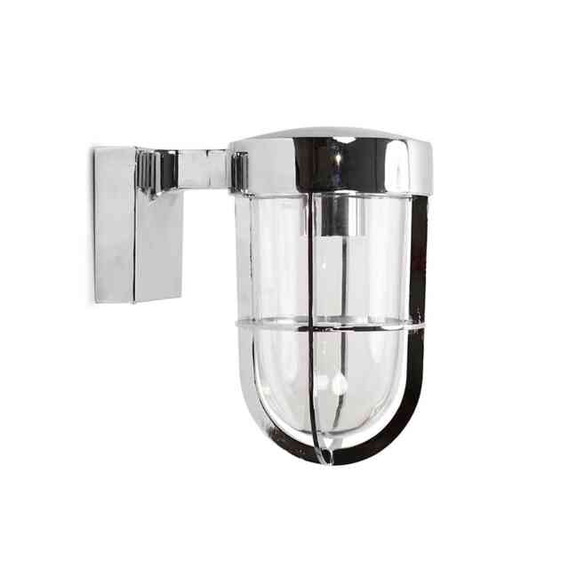 ValueLights Fanar Chrome Industrial Bathroom Wall Light Chrome