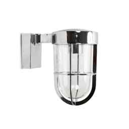 ValueLights Fanar Chrome Industrial Bathroom Wall Light Chrome