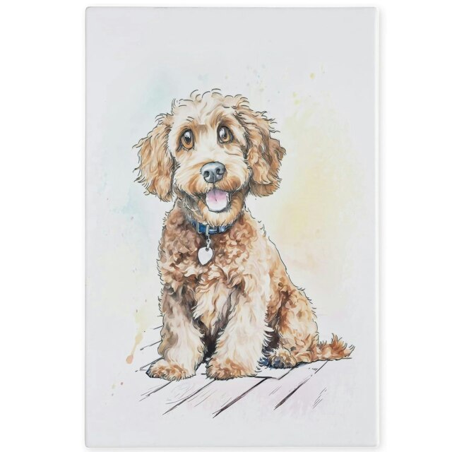 Arora Design Decorative Dog Ceramistone Tile - Poodle Cross