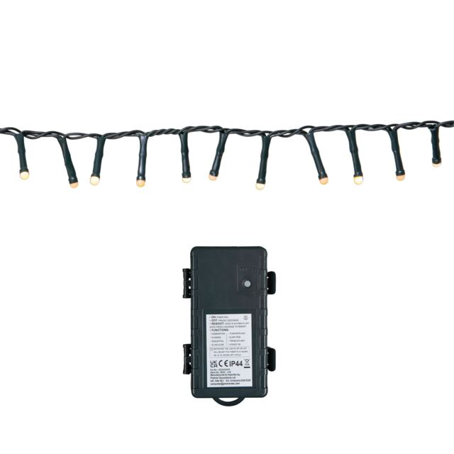 9m 360 LED Battery Operated Christmas BerryBrights String Lights in Warm White