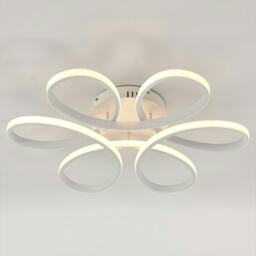 Living and Home Modern Acrylic Light-adjusted Petal LED Semi Ceiling Light, 58cm W x 58cm D