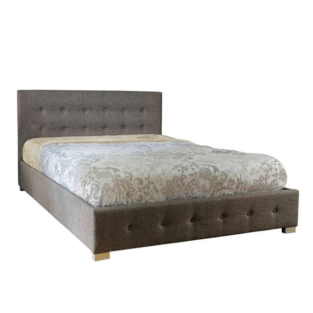 4ft6 Double Fabric Ottoman Storage Gaslift Bedframe In Grey